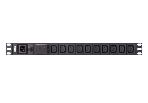 ATEN PE0110SG Power Distribution Unit (PDU) - 1U Black with 10 AC Outlets