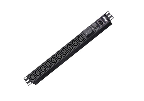ATEN PE0110SG Power Distribution Unit (PDU) - 1U Black with 10 AC Outlets