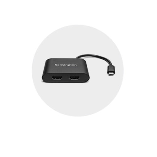 Kensington K38286WW USB-C auf Dual HDMI Adapter - 3840 x 2160, Schwarz