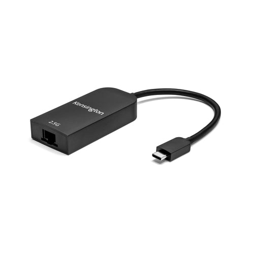 Kensington K38285WW USB-C zu 2.5G Ethernet Adapter - Kabelgebundener Ethernet Konverter, 2500 Mbit/s, Schwarz