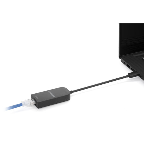 Kensington K38285WW USB-C zu 2.5G Ethernet Adapter - Kabelgebundener Ethernet Konverter, 2500 Mbit/s, Schwarz
