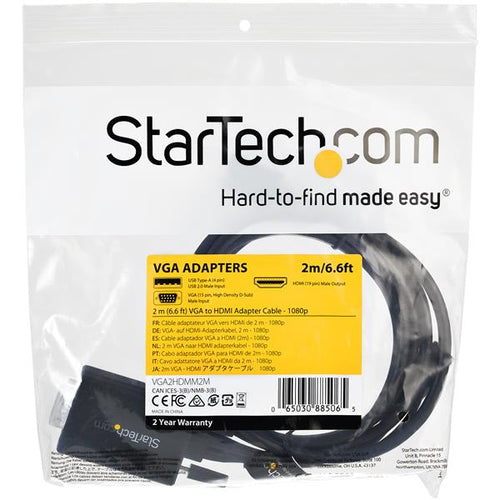 StarTech.com VGA2HDMM2M video cable adapter