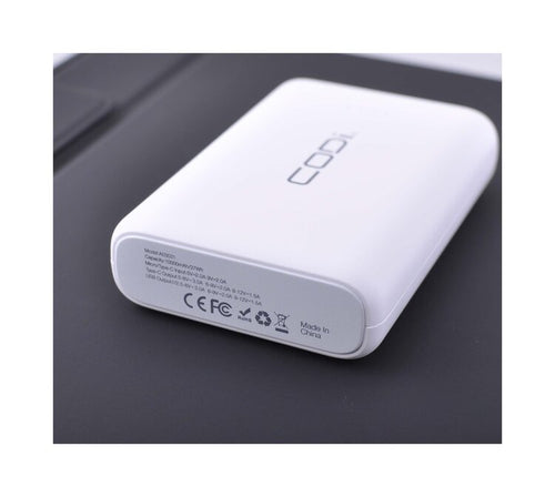 Power Bank CODi 10000mAh Lithium-Ion Portable Charger White