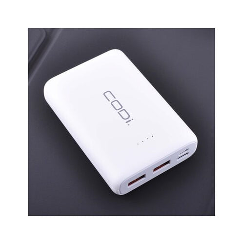 Power Bank CODi 10000mAh Lithium-Ion Portable Charger White