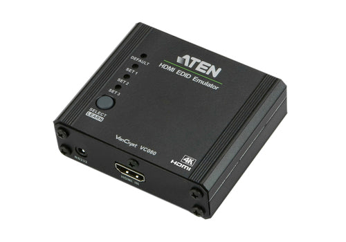 ATEN VC080 EDID Emulator - 1080p Video, Audio Pass-Through, Metal Housing