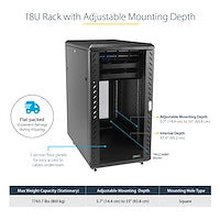 StarTech.com RK1836BKF rack cabinet
