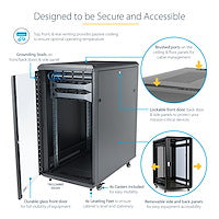 StarTech.com RK1836BKF rack cabinet