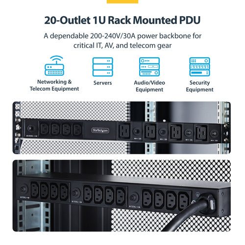 StarTech.com 2030B8H-RACK-PDU-IC power distribution unit (PDU)