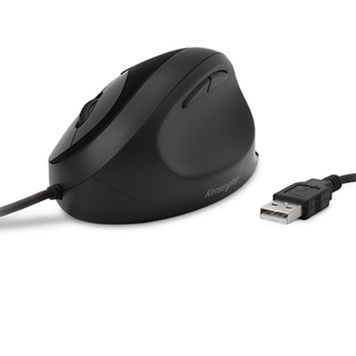 Kensington Pro Fit Ergo Kabelgebundene Maus – Rechtshänder, USB Typ-A, 3200 DPI, Schwarz