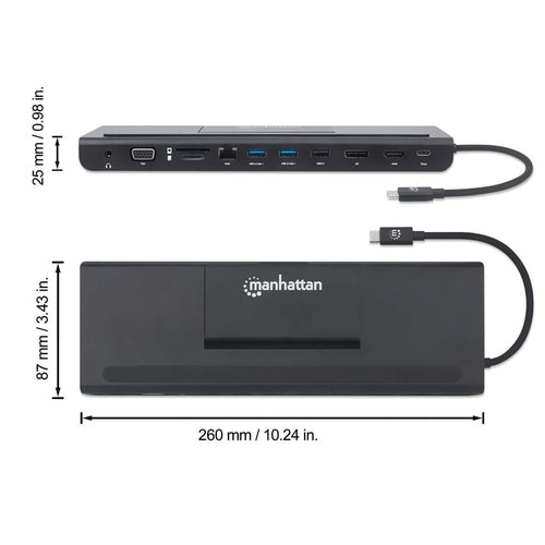 Manhattan 153478 laptop dock/port replicator