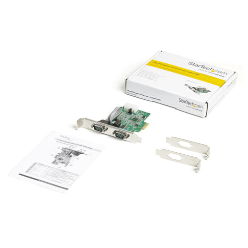 PCI Express RS232 Dual Serial Adapter Card 2-Port 16950 UART