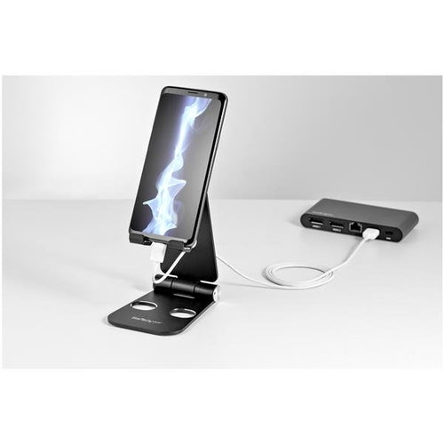Foldable Phone Tablet Stand StarTech Adjustable Ergonomic Holder Black