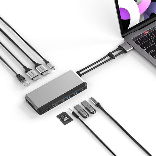 10-in-1 USB-C Super Dock ALOGIC Dual Port Replikator 100W