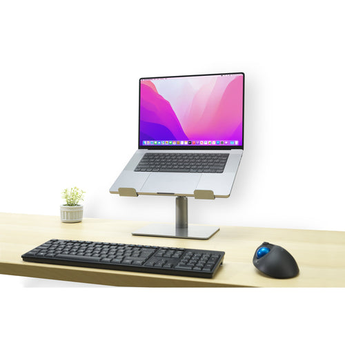 Laptop Stand Silver Adjustable Height 40.6 cm Aluminum Riser