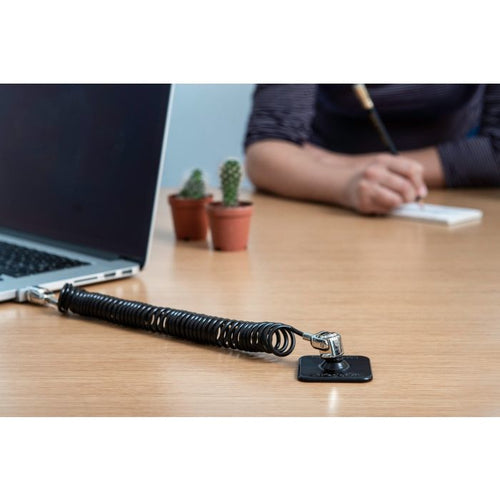 Compulocks Dual Head Coiled Cable Keyed Lock cable lock