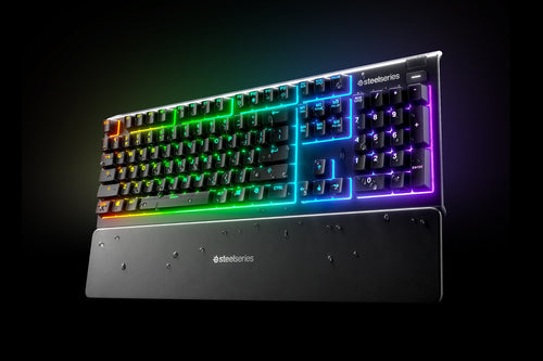 RGB Wired Gaming Keyboard Steelseries Apex 3 Full-Size USB Customizable Lighting
