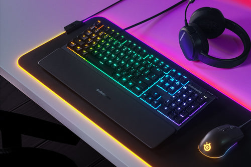 RGB Wired Gaming Keyboard Steelseries Apex 3 Full-Size USB Customizable Lighting