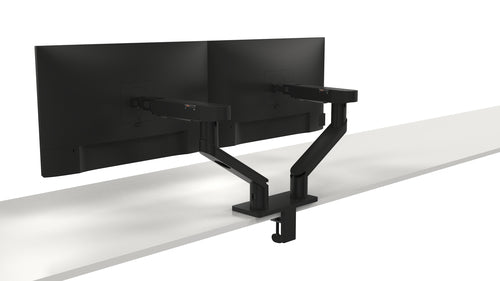 DELL Dual Monitorarm MDA20 – Höhenverstellbar für 19-Zoll- bis 27-Zoll-Monitore – Schwarz