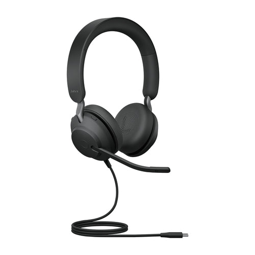 Jabra Evolve2 40 SE Schwarz Kabelgebundenes Headset – USB-C für Anrufe & Musik