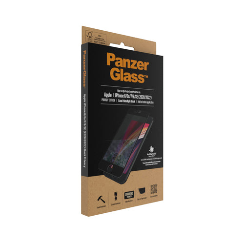 PanzerGlass ® Privacy Screen Protector iPhone SE (2020/2022) | 8 | 7 | 6 | 6s | Edge-to-Edge