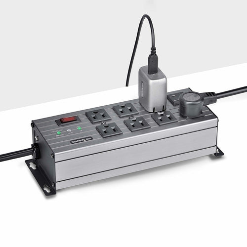 Industrial Power Strip 8-Outlet PDU 125V 15A Surge Protection
