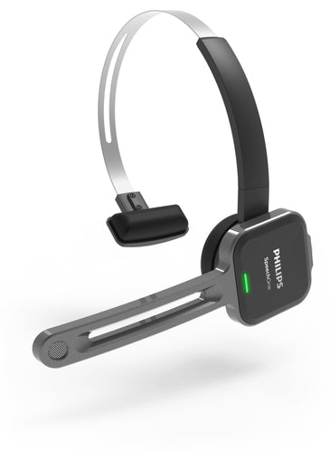 Philips SpeechOne Kabelloses Diktier-Headset, 12 Std. Akkulaufzeit, 70 dB Klarer Klang