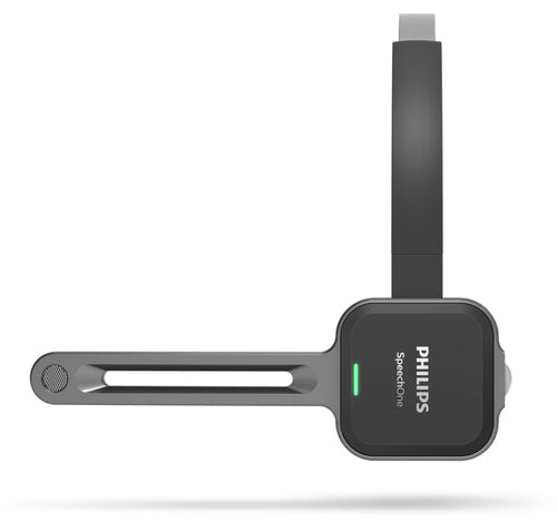 Philips SpeechOne Kabelloses Diktier-Headset, 12 Std. Akkulaufzeit, 70 dB Klarer Klang