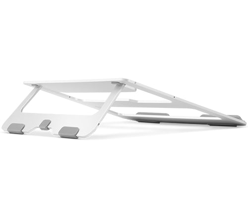 Laptop-Ständer Grau Weiß Aluminium 15 Zoll Verstellbar