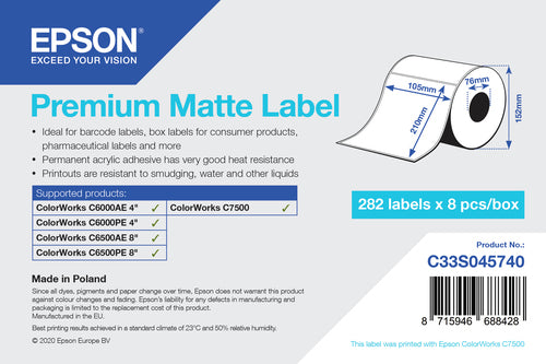 Epson C33S045740 printer label