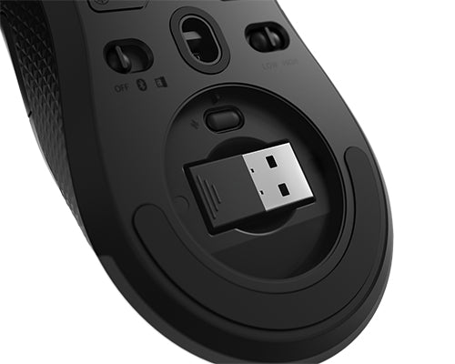 Lenovo Legion M600 Kabellose Gaming-Maus – 16000 DPI, beidhändig, optisch, Schwarz