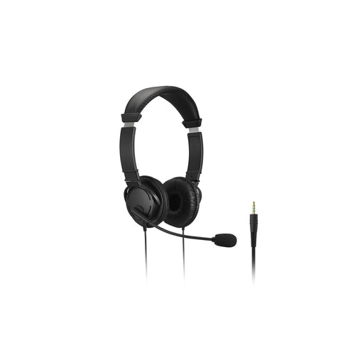 Kabelgebundenes Headset mit Mikrofon und Lautstärkeregelung, 3,5-mm-Klinkenanschluss – Kensington Classic
