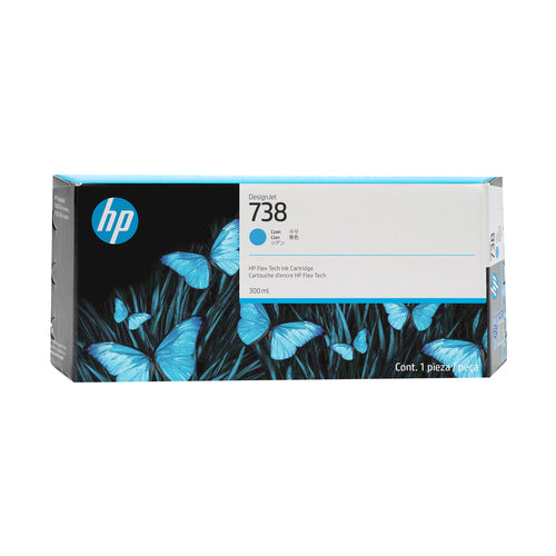 HP 738 300-ml Cyan DesignJet Ink Cartridge print head
