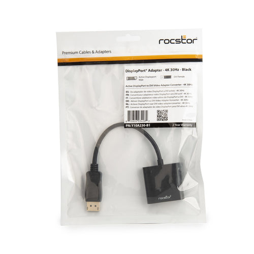 DVI-auf-DisplayPort-Videokabeladapter Stecker Buchse gerade Verbindung