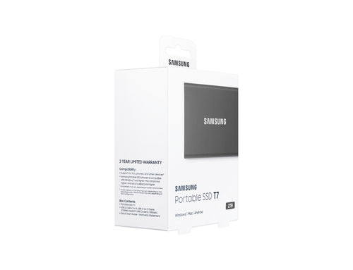 Samsung T7 Portable SSD 2 TB USB Typ-C 1050 MB/s Titan