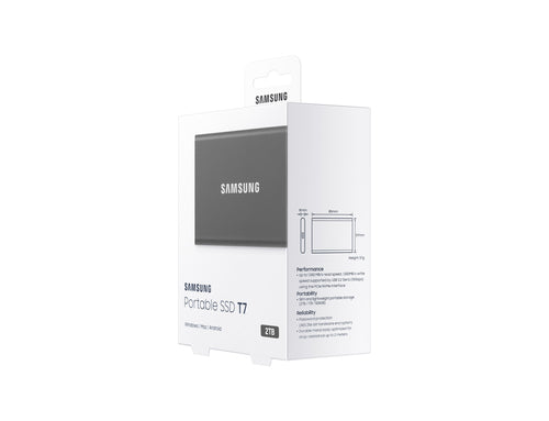 Samsung T7 Portable SSD 2 TB USB Typ-C 1050 MB/s Titan