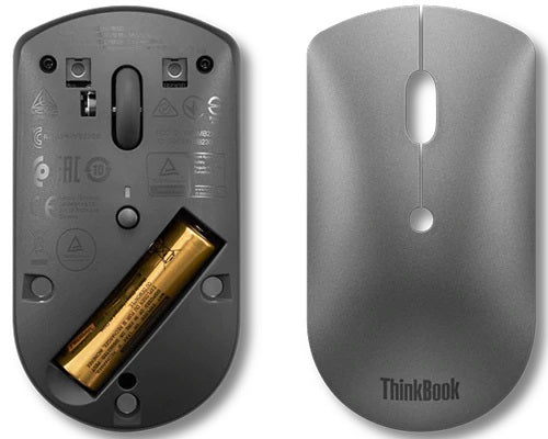 Lenovo ThinkBook Bluetooth Maus beidhändig 2400 DPI optisch grau