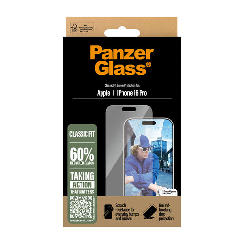 PanzerGlass ® Screen Protector iPhone 16 Pro | Classic Fit
