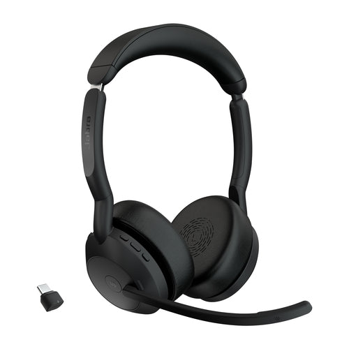Wireless Office Headset Jabra Evolve2 55 Link380c MS Stereo 20-20000Hz Lightweight 130g