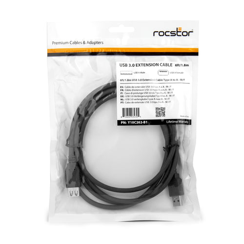 Rocstor Y10C262-B1 USB cable