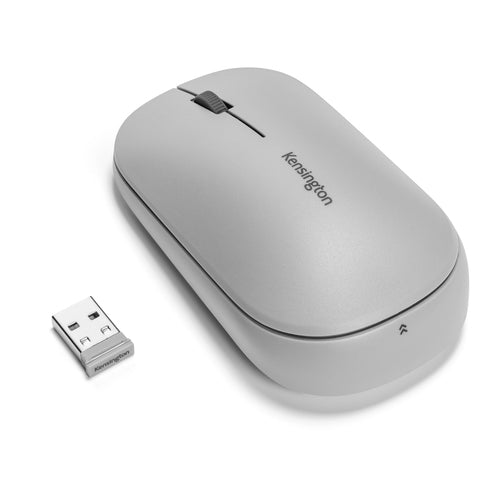 Kabellose Dual-Mode Kensington SureTrack Maus 2400 DPI Beidhändig Grau