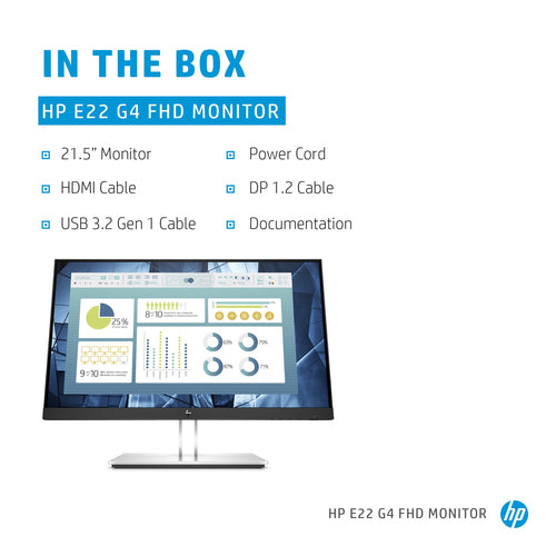HP E-Series E22 G4 21.5" Full HD LCD Monitor - 1920 x 1080