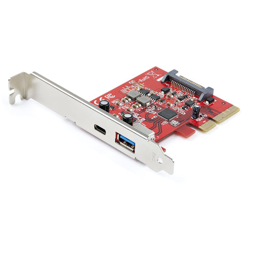 2-Port 10Gbps USB-A & USB-C PCIe Expansion Card USB 3.1 Gen 2 Controller