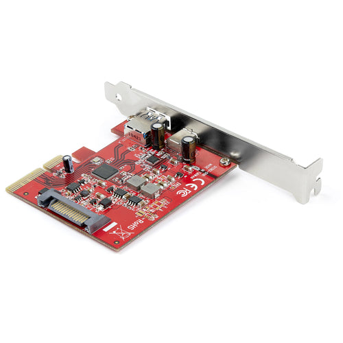 2-Port 10Gbps USB-A & USB-C PCIe Expansion Card USB 3.1 Gen 2 Controller