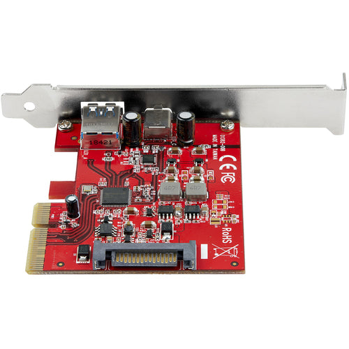 2-Port 10Gbps USB-A & USB-C PCIe Expansion Card USB 3.1 Gen 2 Controller