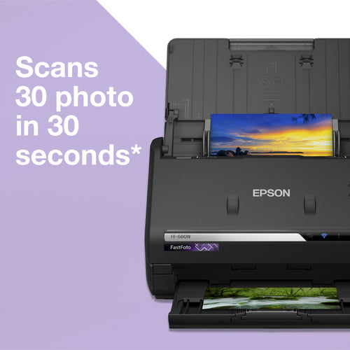 Photo Scanner Epson FastFoto FF-680W 600x600 DPI 45 ppm 216x910 mm - B11B237401BY
