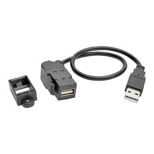 USB 2.0 Hi-Speed Verlängerungskabel Tripp Lite 0,3 m Panel Mount Stecker/Buchse abgewinkelter Anschluss