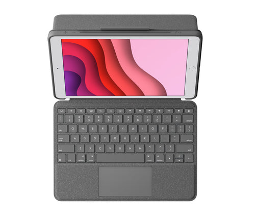 Logitech Combo Touch Tastatur QWERTZ mit Trackpad für Apple Geräte