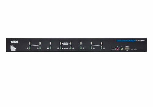 KVM Switch 2560x1600 Rack Mount ATEN CS1788 1U Black