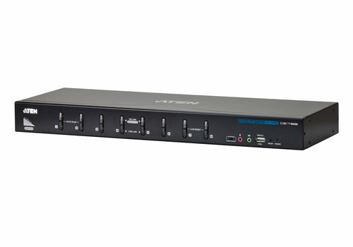 KVM Switch 2560x1600 Rack Mount ATEN CS1788 1U Black