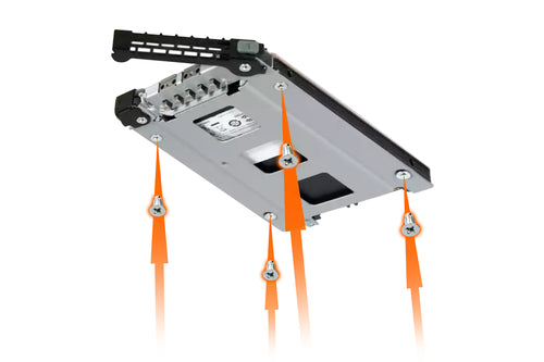 Icy Dock Laufwerkseinschubblende Schwarz Metall Dual-Lüfter 5,7 mm 6 Gbit/s